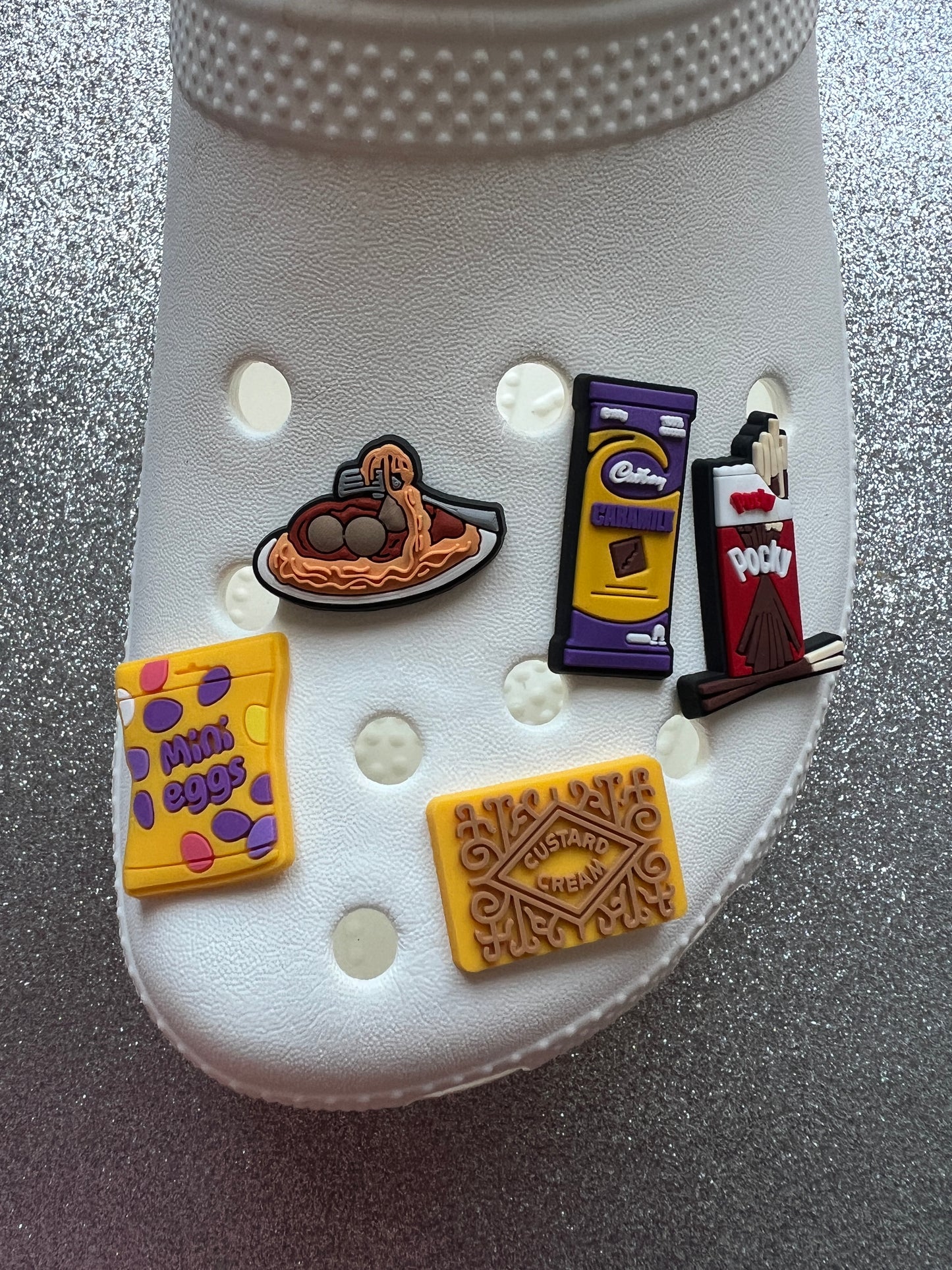 British food shoe charm collection