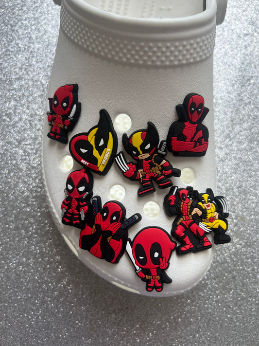 Deadpooł x Wolv shoe charm collection