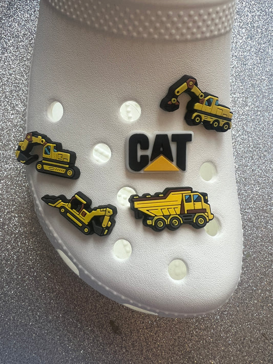 Caterpillar CAT and diggers - construction shoe charm collection