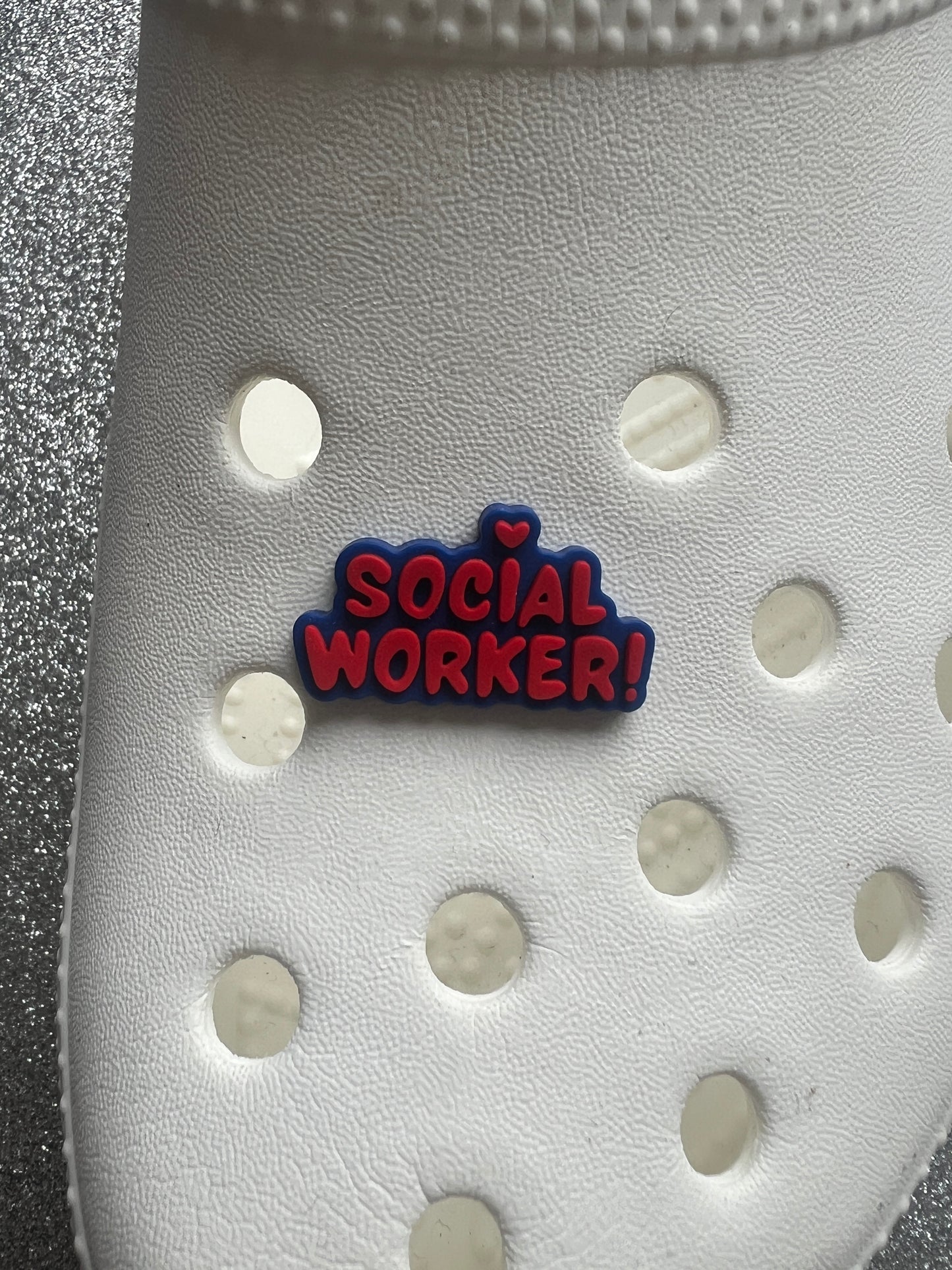 Social worker shoe charm