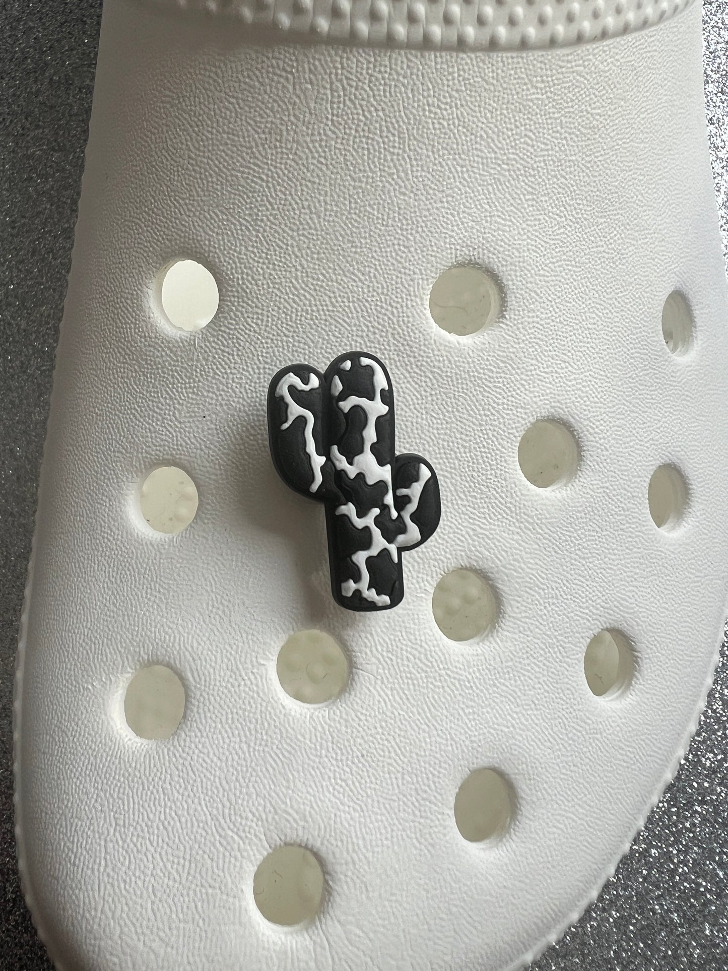 Cow print shoe charm collection