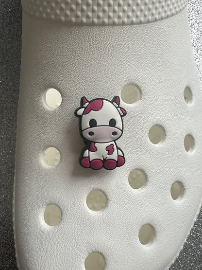 X1 Individual coloured cow shoe charms
