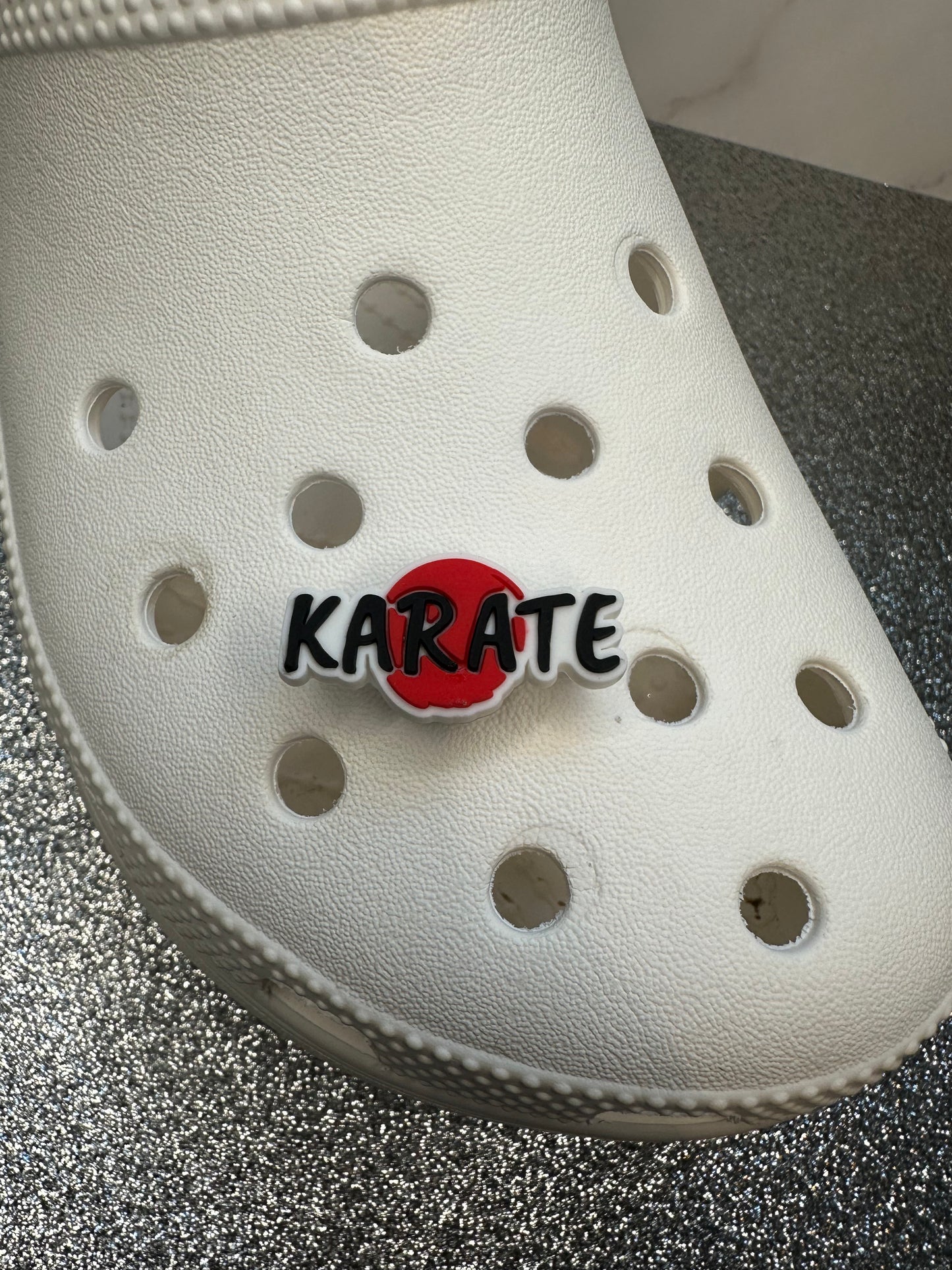 Karate themed shoe charm collection - black belt