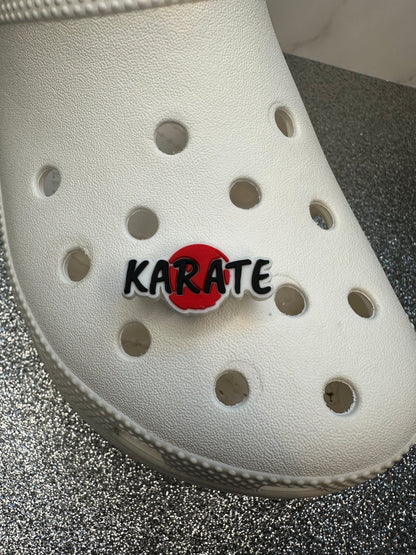 Karate themed shoe charm collection - black belt