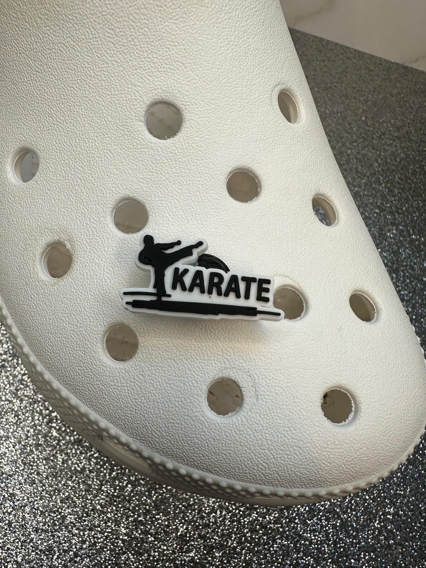 Karate themed shoe charm collection - black belt