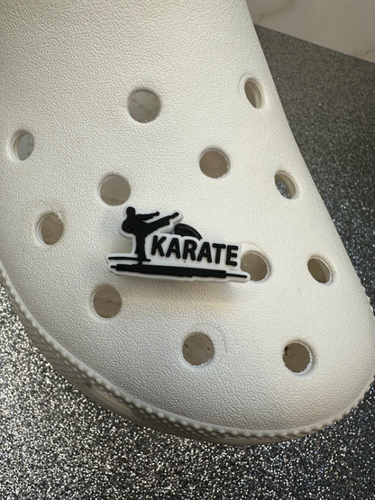 Karate themed shoe charm collection - black belt