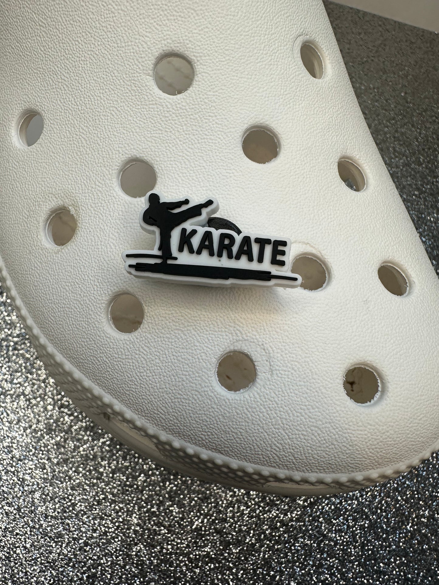 Karate themed shoe charm collection - black belt