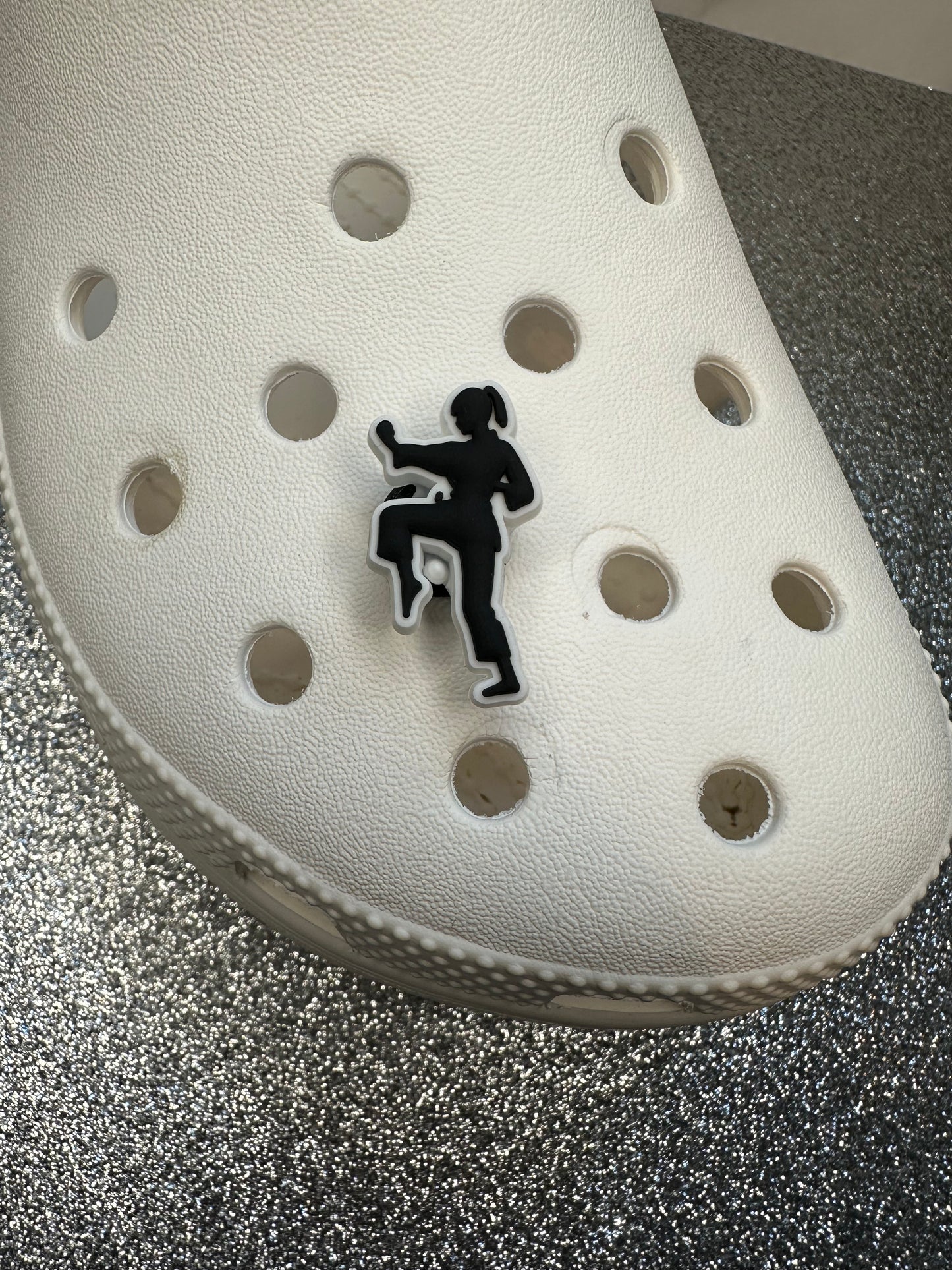 Karate themed shoe charm collection - black belt