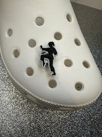 Karate themed shoe charm collection - black belt