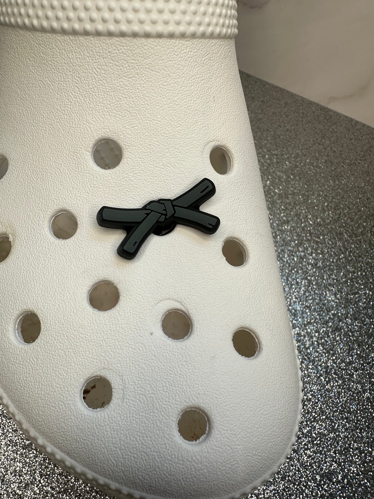 Karate themed shoe charm collection - black belt