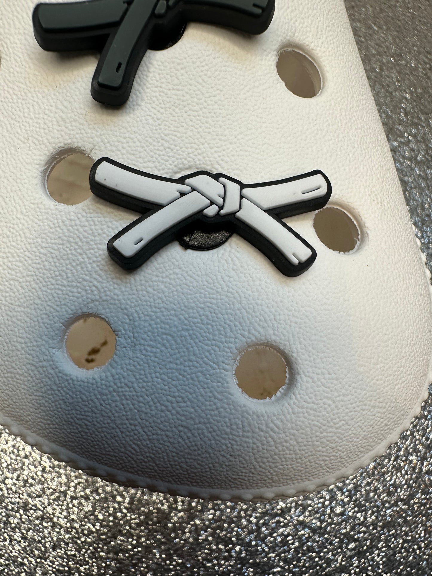 Karate themed shoe charm collection - black belt