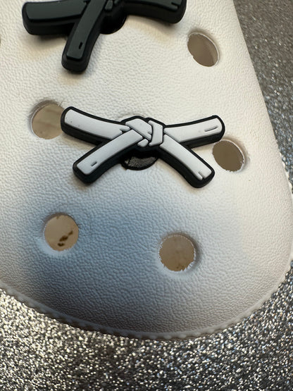 Karate themed shoe charm collection - black belt