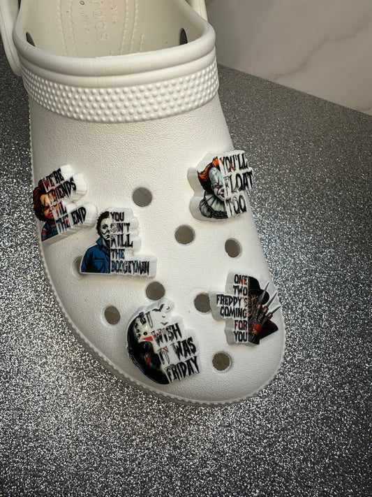 Halloween characters shoe charm collection - pennyw Chucky Michael Freddy