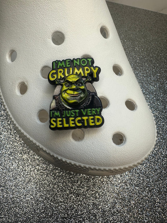 Im not grumpy I'm just very selected ogre shoe charm