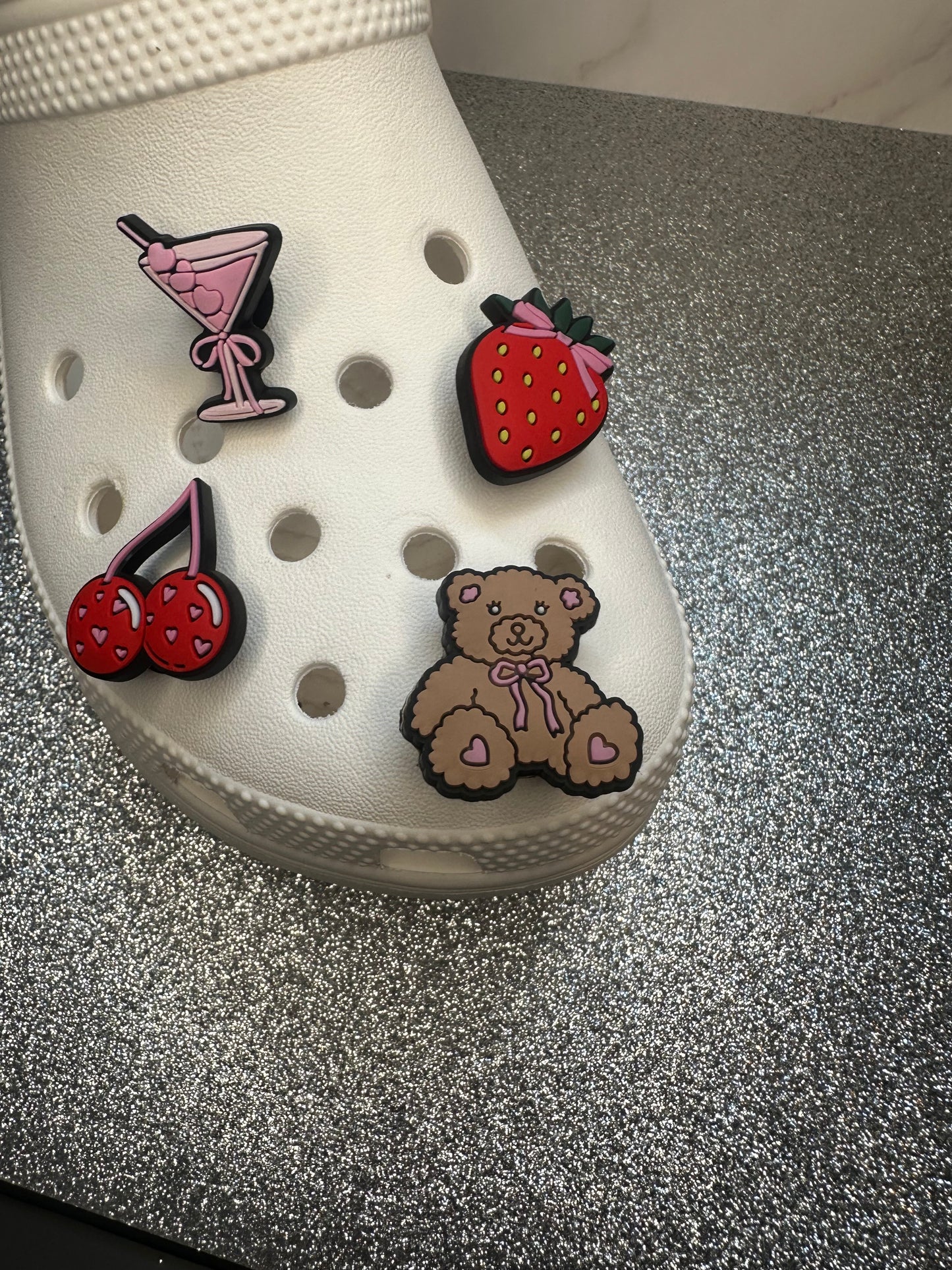 Strawberry,Cherry, Pinks & Reds shoe charm collection