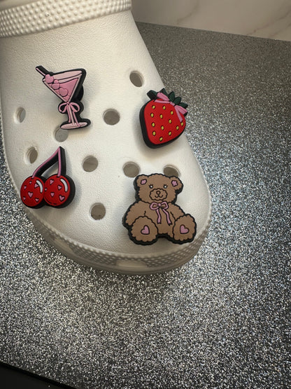 Strawberry,Cherry, Pinks & Reds shoe charm collection