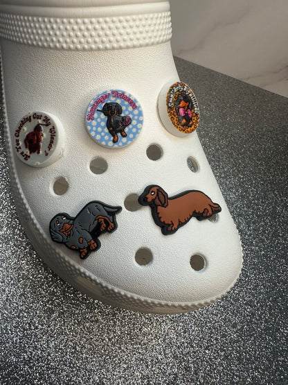 Sausage dog/Dachshund shoe charm collection