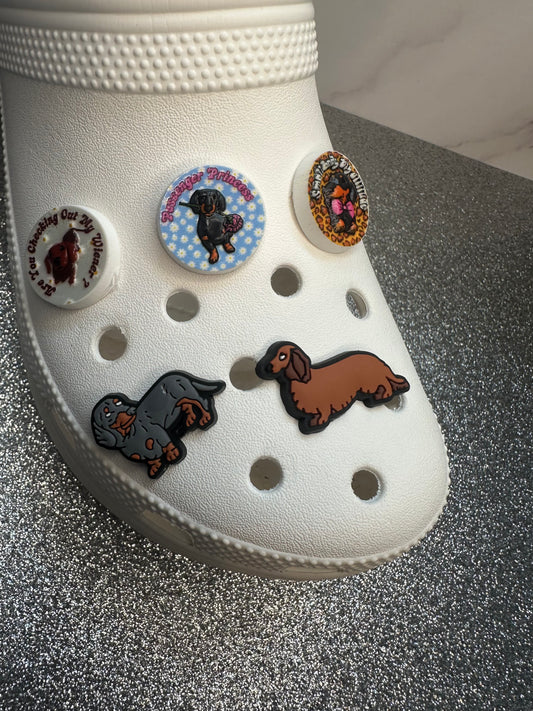 Sausage dog/Dachshund shoe charm collection