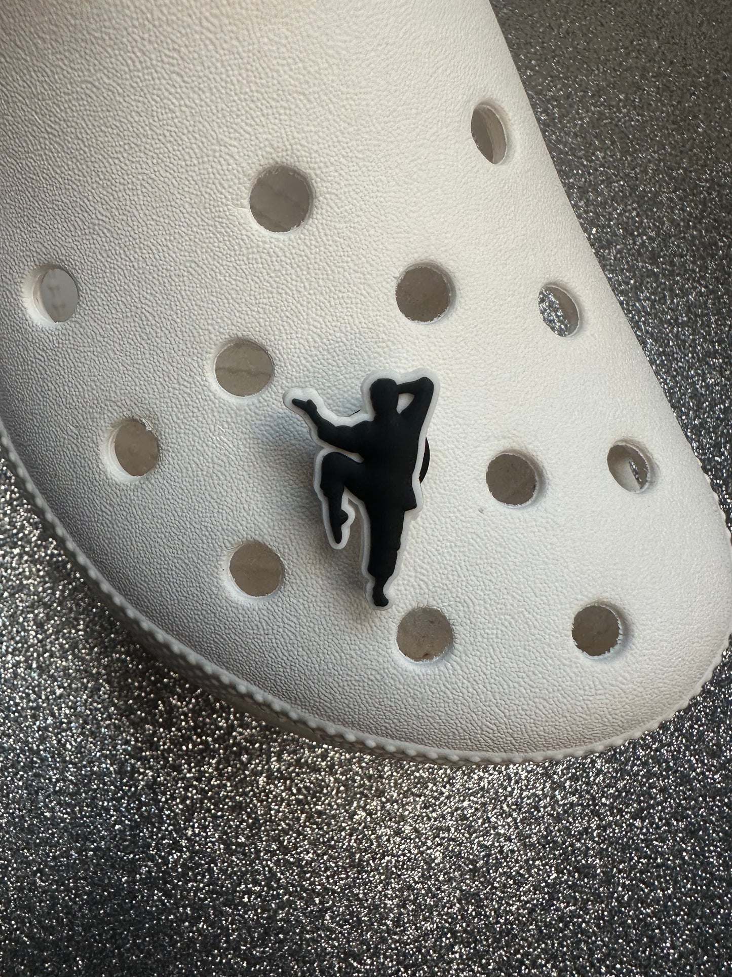 Karate themed shoe charm collection - black belt