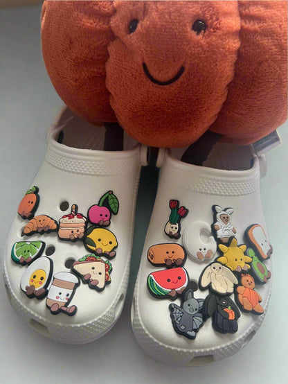 DISCOUNTED Food, animal, drink shoe charms / strap cover collection - 100+ STYLES . Custom made with love