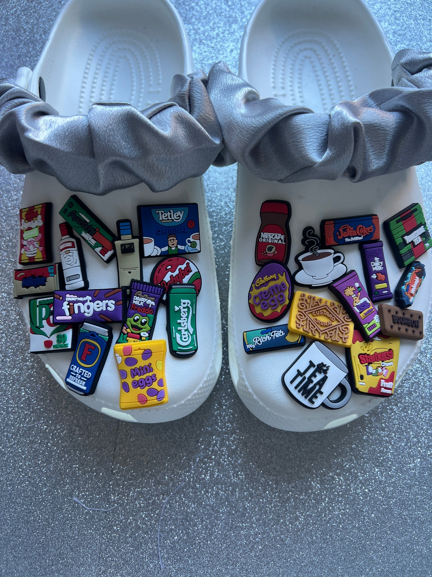 British food shoe charm collection