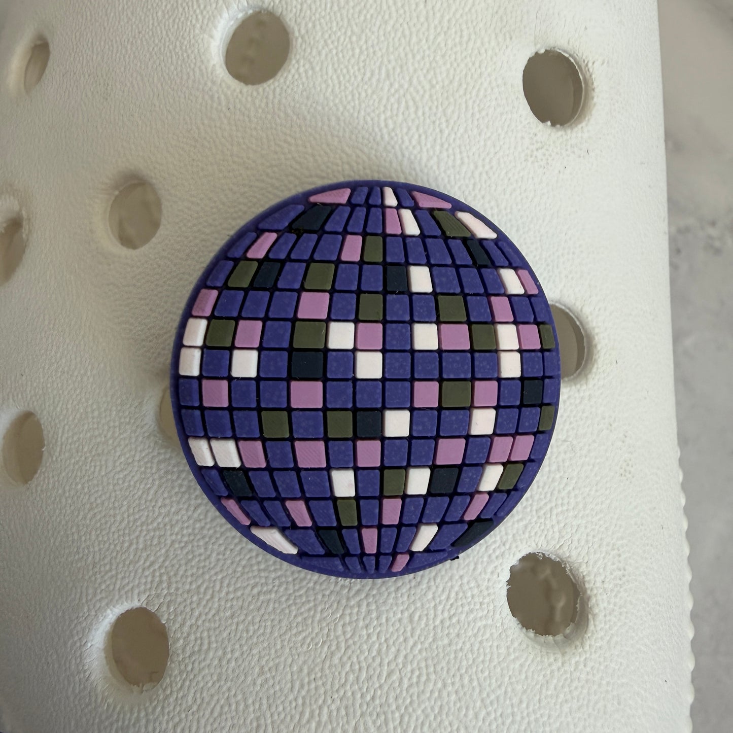 Disco ball shoe charm collection