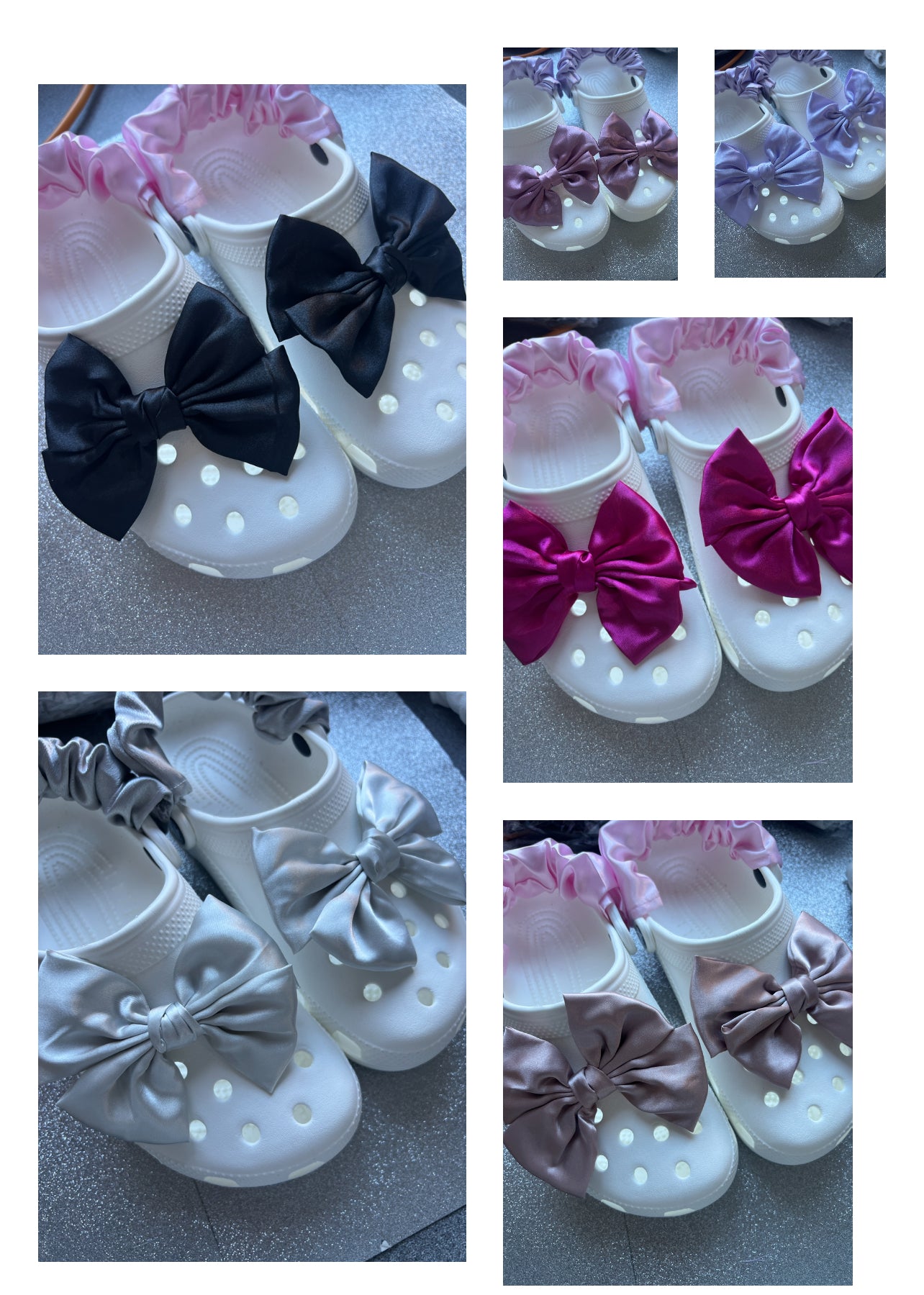 x2 clog bows - multiple colours COMES IN PAIRS