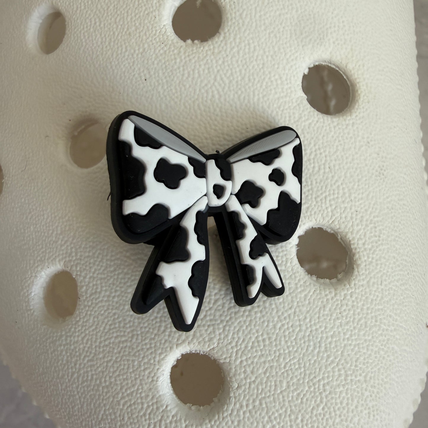 Pink cowgirl boots - cow print shoe charm collection