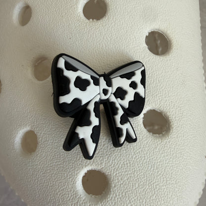 Pink cowgirl boots - cow print shoe charm collection