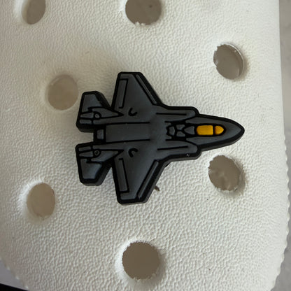 Fighter jet shoe charm collection