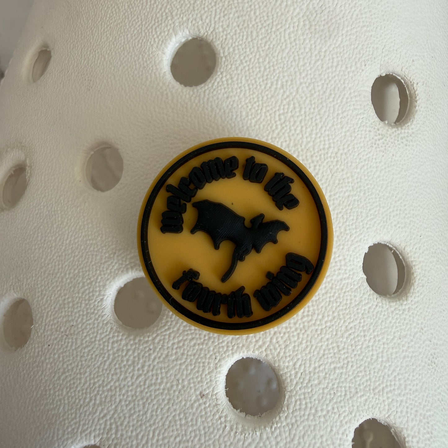 Fourth wing dragon book shoe charm