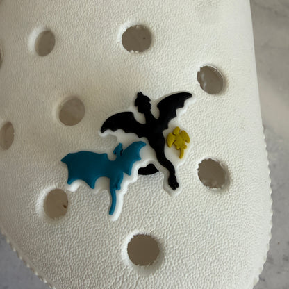 Fourth wing dragon book shoe charm