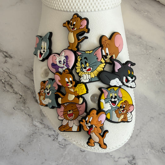 Tom Jerry mouse and cat shoe charm collection
