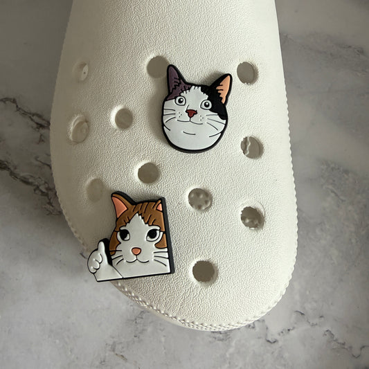 Funny meme cat shoe charm collection