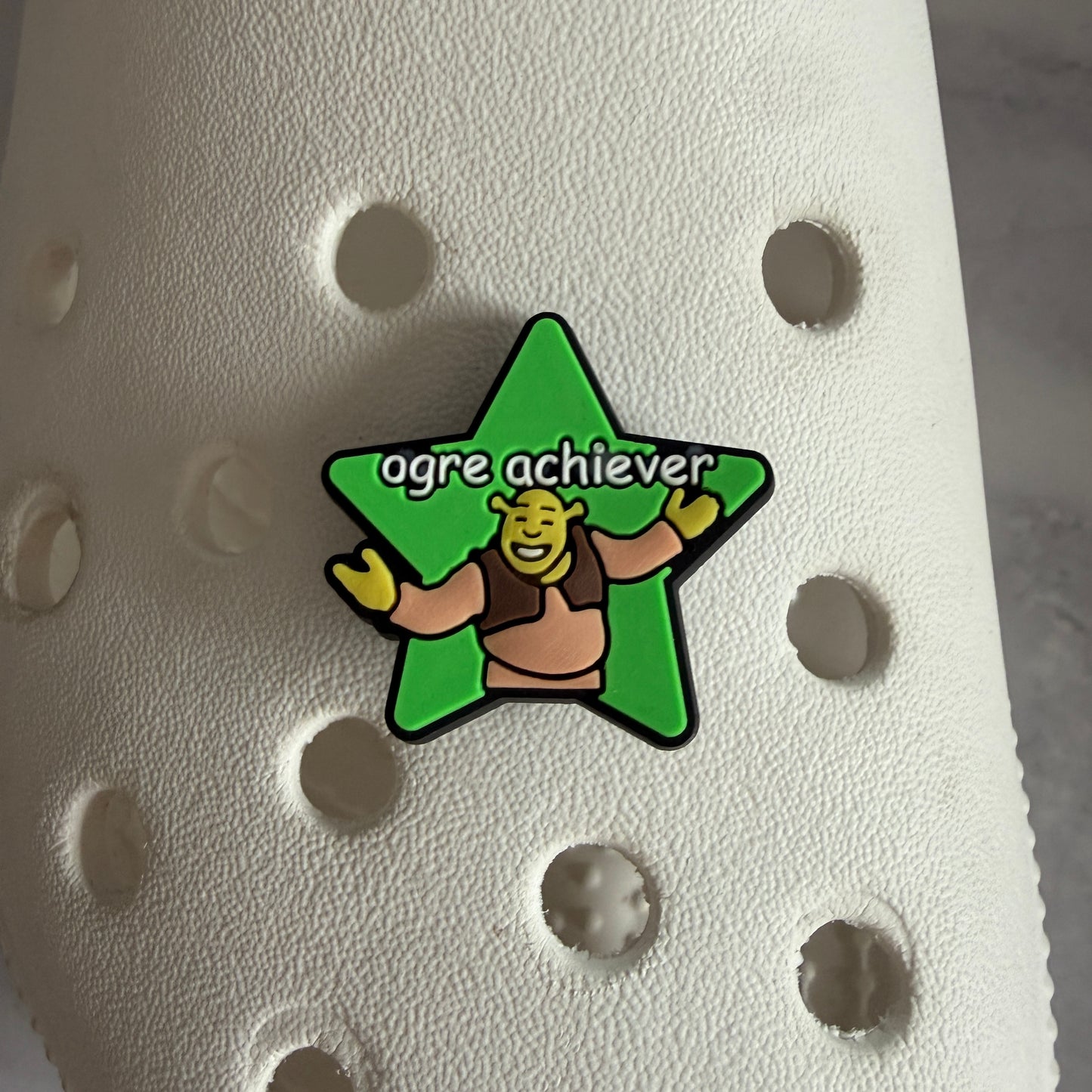 Ogre achiever funny shoe charm - Shrek