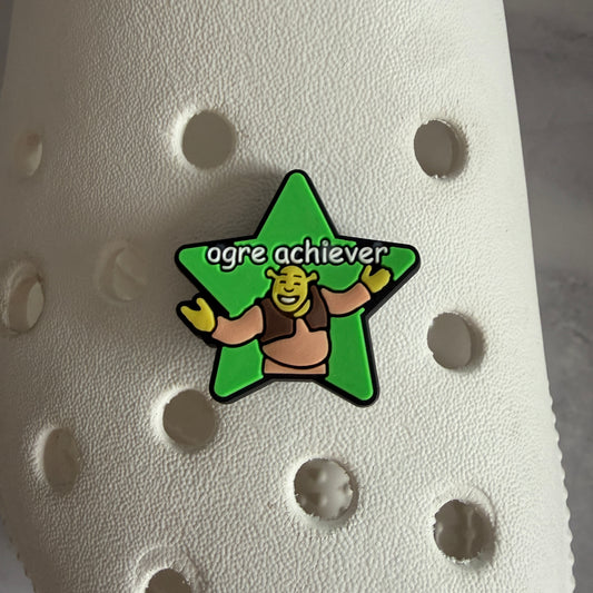 Ogre achiever funny shoe charm - Shrek