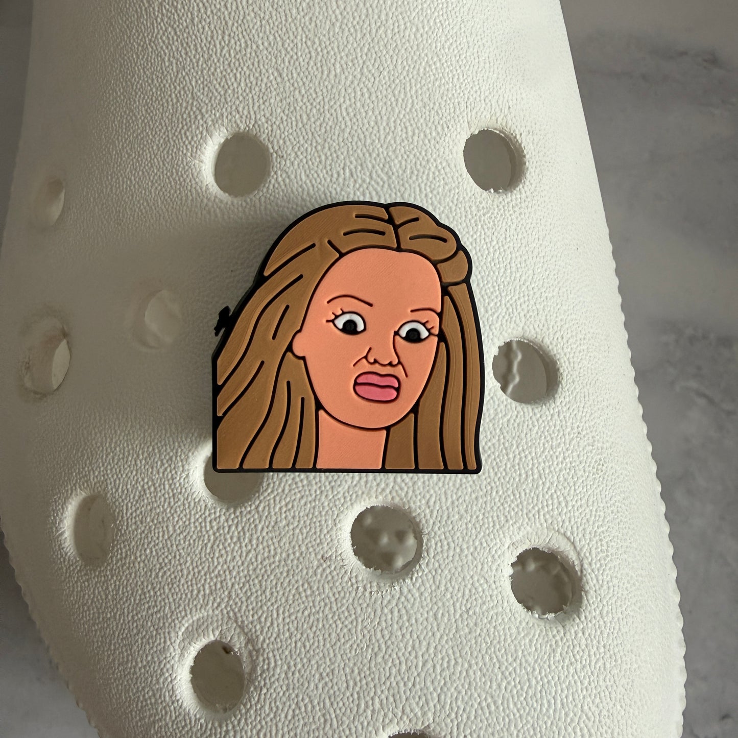 Disgusted doll funny shoe charm
