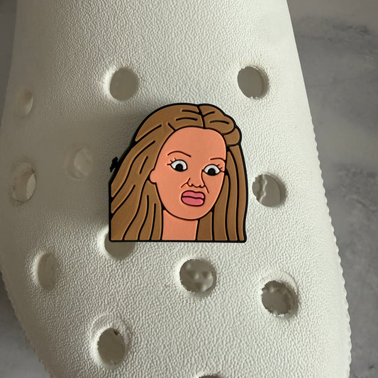 Disgusted doll funny shoe charm