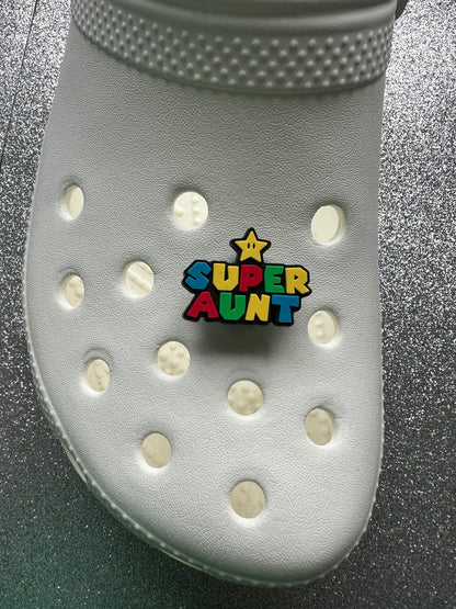Super daddy, mummy, sister brother baby grandma shoe charm collection