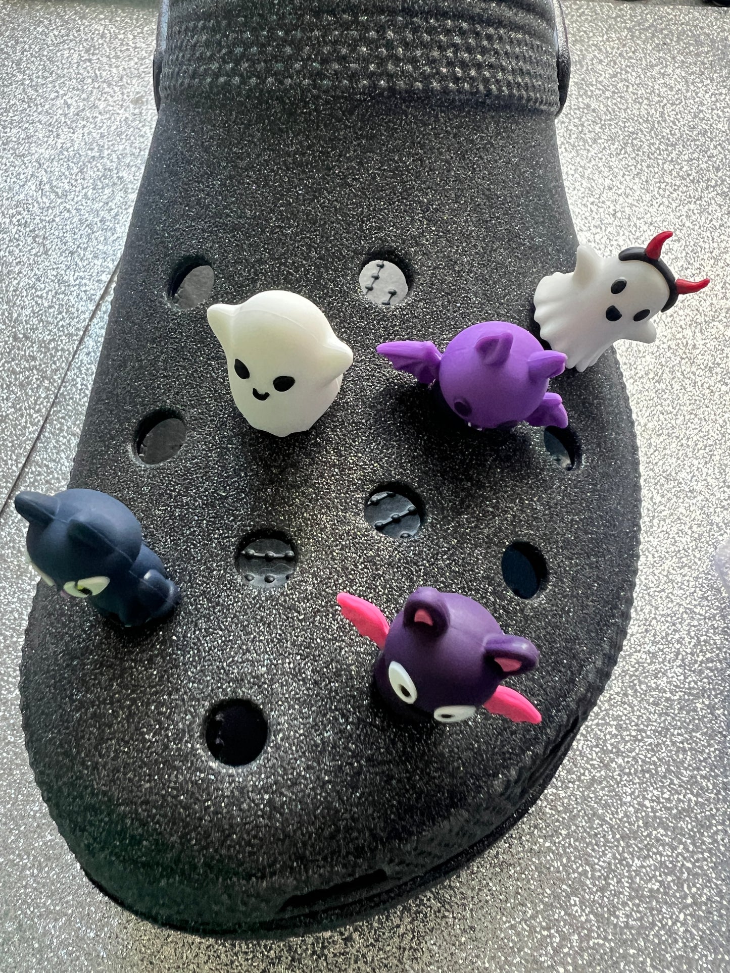 3D Halloween ghost/bat/cat shoe charms