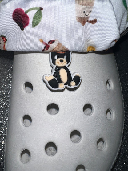 DISCOUNTED Food, animal, drink shoe charms / strap cover collection - 100+ STYLES . Custom made with love