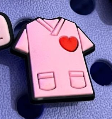 Pink Midwife and Nurse shoe charm collection