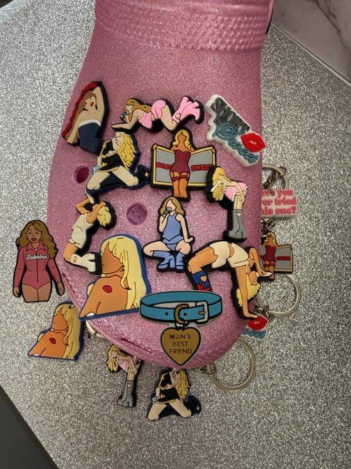 Sabrina Carpenter Short n Sweet SHOE CHARMS & KEYRINGS - MANCHILD mans bestfriend - `Juno 'have you ever tried this one'