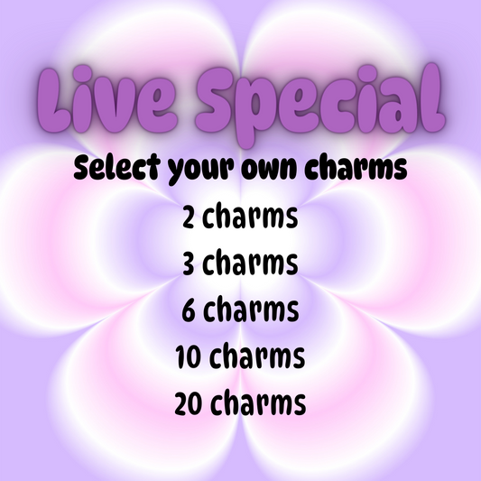 Pick your own charms! Select charms on live, 3 for £3.99 - 6 for £6.99