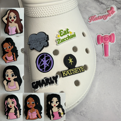 Katseye inspired Kpop group shoe charm collection - gnarly, internet girl