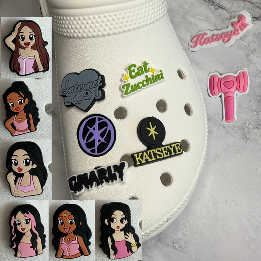 Katseye inspired Kpop group shoe charm collection - gnarly, internet girl