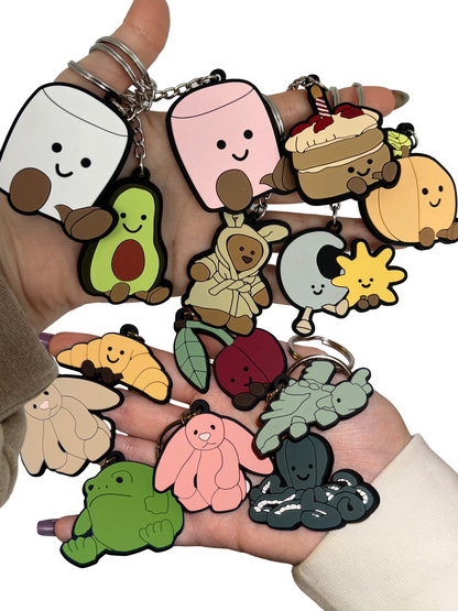 Large and small KEYRINGS - teddy collection custom/handmade