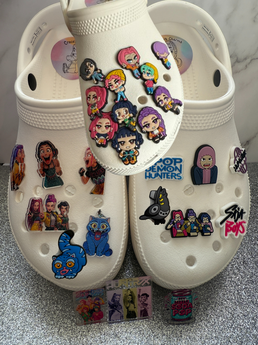 Resin&Plastic Kpop demon hunters shoe charm collection huntrx/saja boys