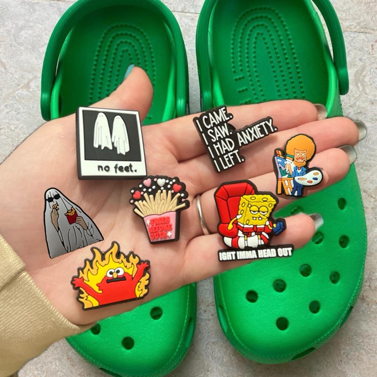 Collection - comical/funny shoe charms. Bob r0ss etc..