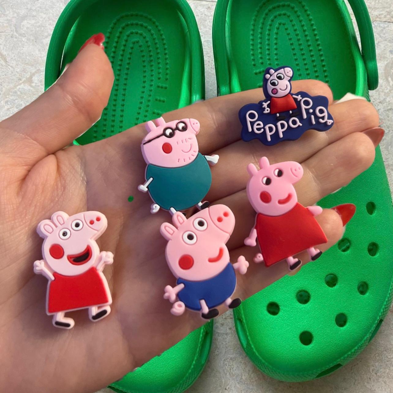 Pig family shoe charm collection